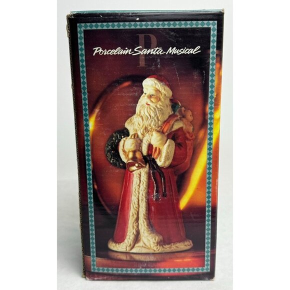 Vintage 1993 Porcelain Santa Musical Figurine Santa Claus is Coming to Town 8" - Picture 17 of 17